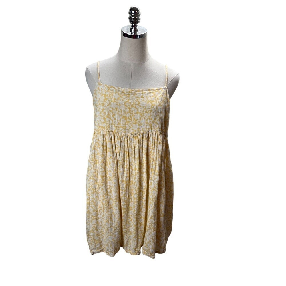 American Eagle Dress Women's Size Large Yellow White Floral